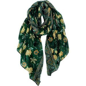Lightweight Scarves Fashion Flowers Print Women Cotton Wrap Scarf Head